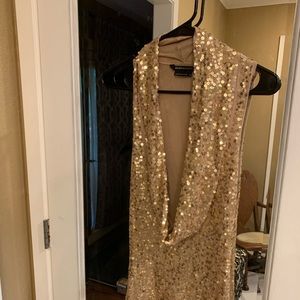 Long gold sequence blouse